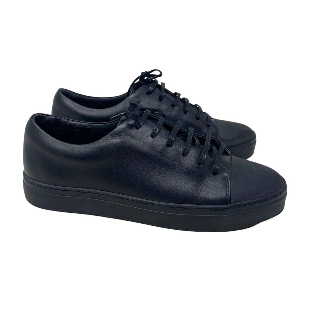 COS Black Leather Sneakers w/ Rubber Cap Toes EU 41 US 9.5 Org $135